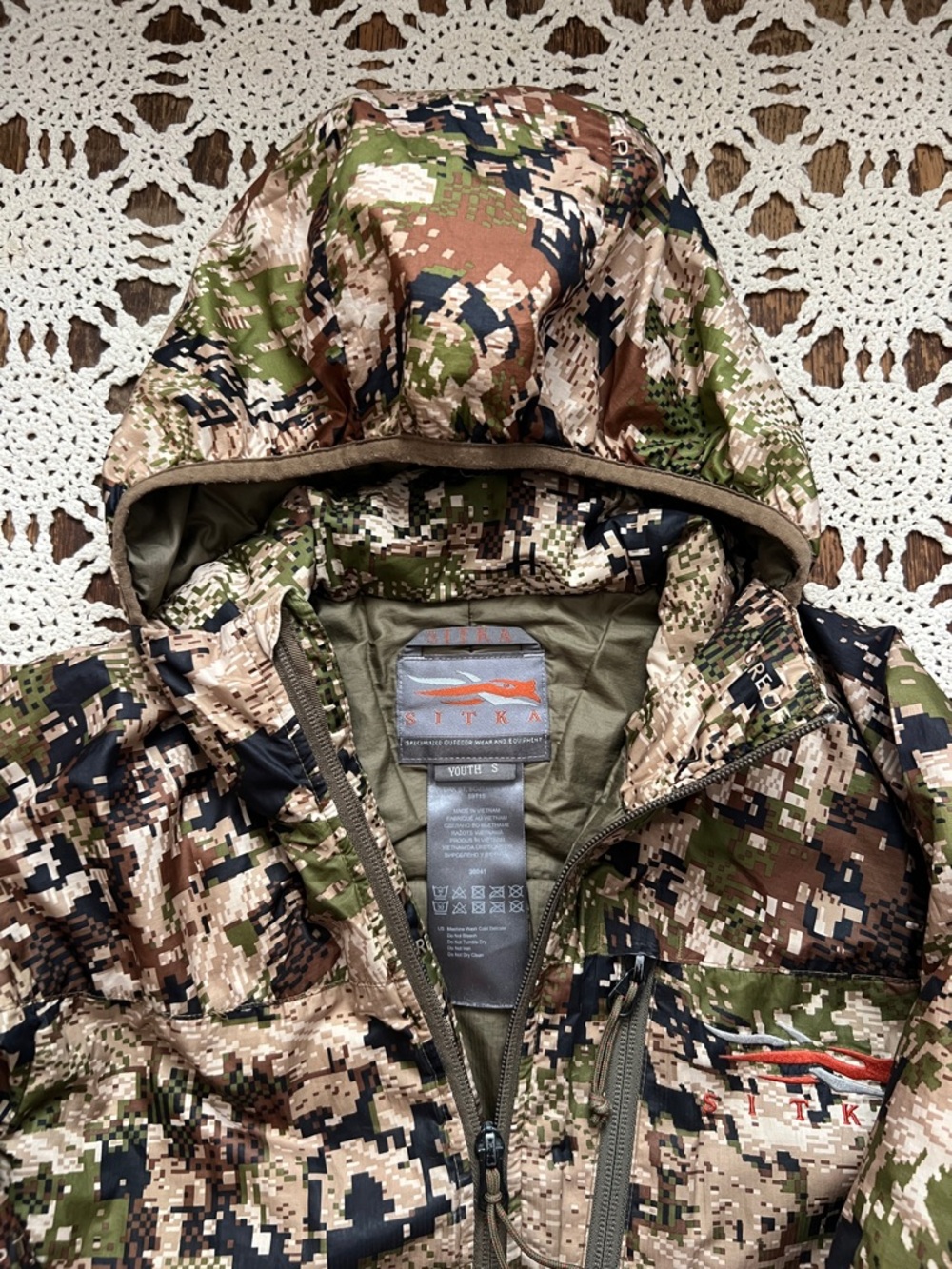 Sitka youth size small zip up hooded jacket hunting gear - Picture 2 of 9